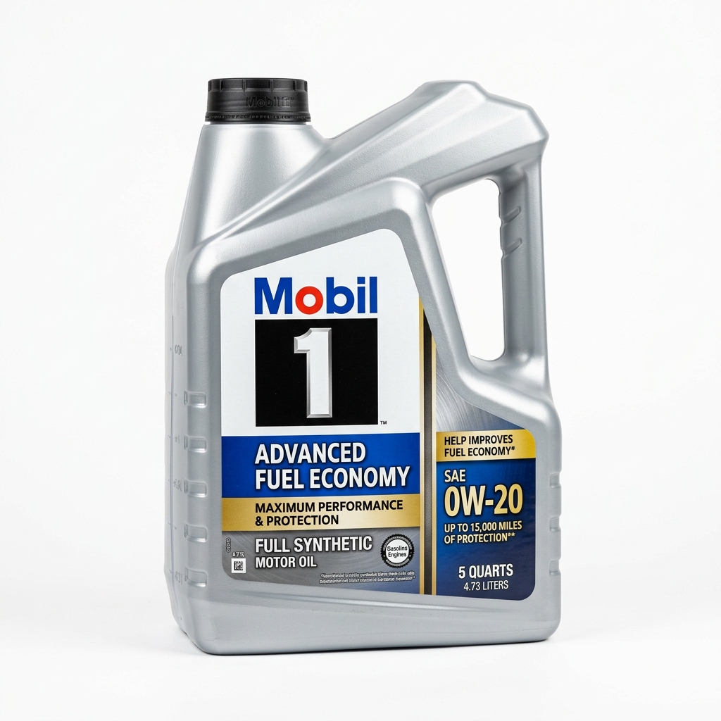Mobil 1 Advanced Fuel Economy Full Synthetic Motor Oil 0W-20, 5...